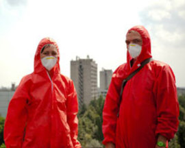 Liam Young, pictured at Chernobyl, during Unknown Fields Division expedition. Photo by Jonathan Gales.