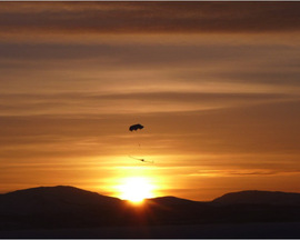 C-Astral Bramor UAV during landing, Kilpisjaervi, Lapland, November 2012, courtesy of Marko Peljhan