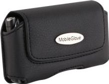 Luxus Black Leather Medium Horizontal Case Slim