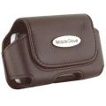 Photo of Mobile Glove Luxus Brown Small Satin Horizontal Case