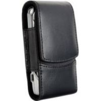 Photo of Luxe Razr V3 Black Vertical Leather Case with 360 and deg Rotating Belt Clip - Retail 