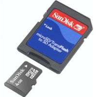 Photo of SanDisk 4GB MicroSDHC Memory Card With SD Adapter