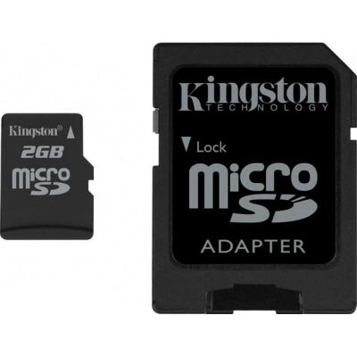 Kingston 2GB MicroSD Memory Card With SD Adapter