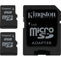 Photo of Kingston 2GB MicroSD Twin Pack + SD Adapter