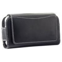 Photo of Horizontal Wallet Style Leather Case - Black
