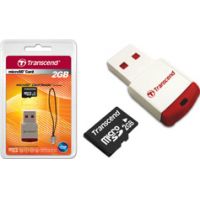 Photo of Transcend 2GB MicroSD with P3 USB Card Reader