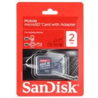 Photo of SanDisk 2GB microSD Memory Card With SD Adapter