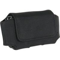 Photo of Black Horizontal Pouch With Soft Velvet-like Textured Exterior