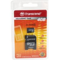 Photo of Transcend 4GB MicroSDHC Memory Card With SD Adapter