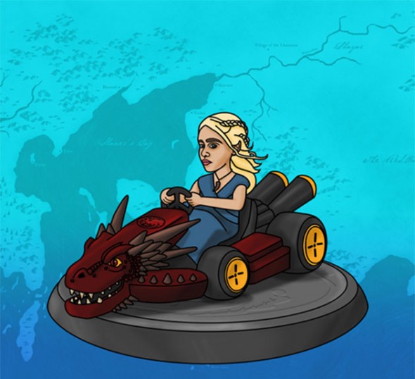 Khaleesi dirige um de seus dragões 120717-game-of-thrones-consumo-15