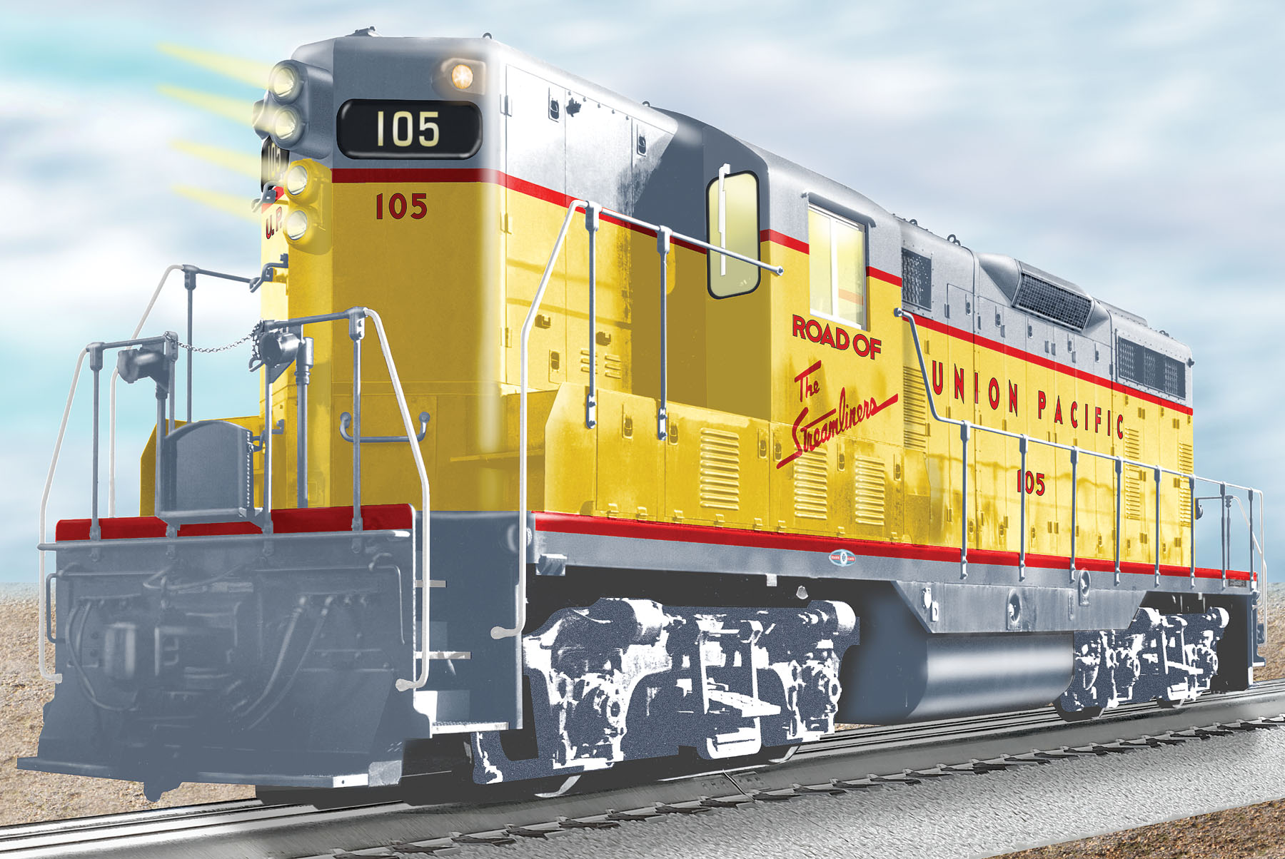 Locomotives Diesel Union Pacific GP-7 3 rails échelle O MTH - Modélisme Locomotives Diesel Union Pacific GP-7 3 rails échelle O MTH - Modélisme