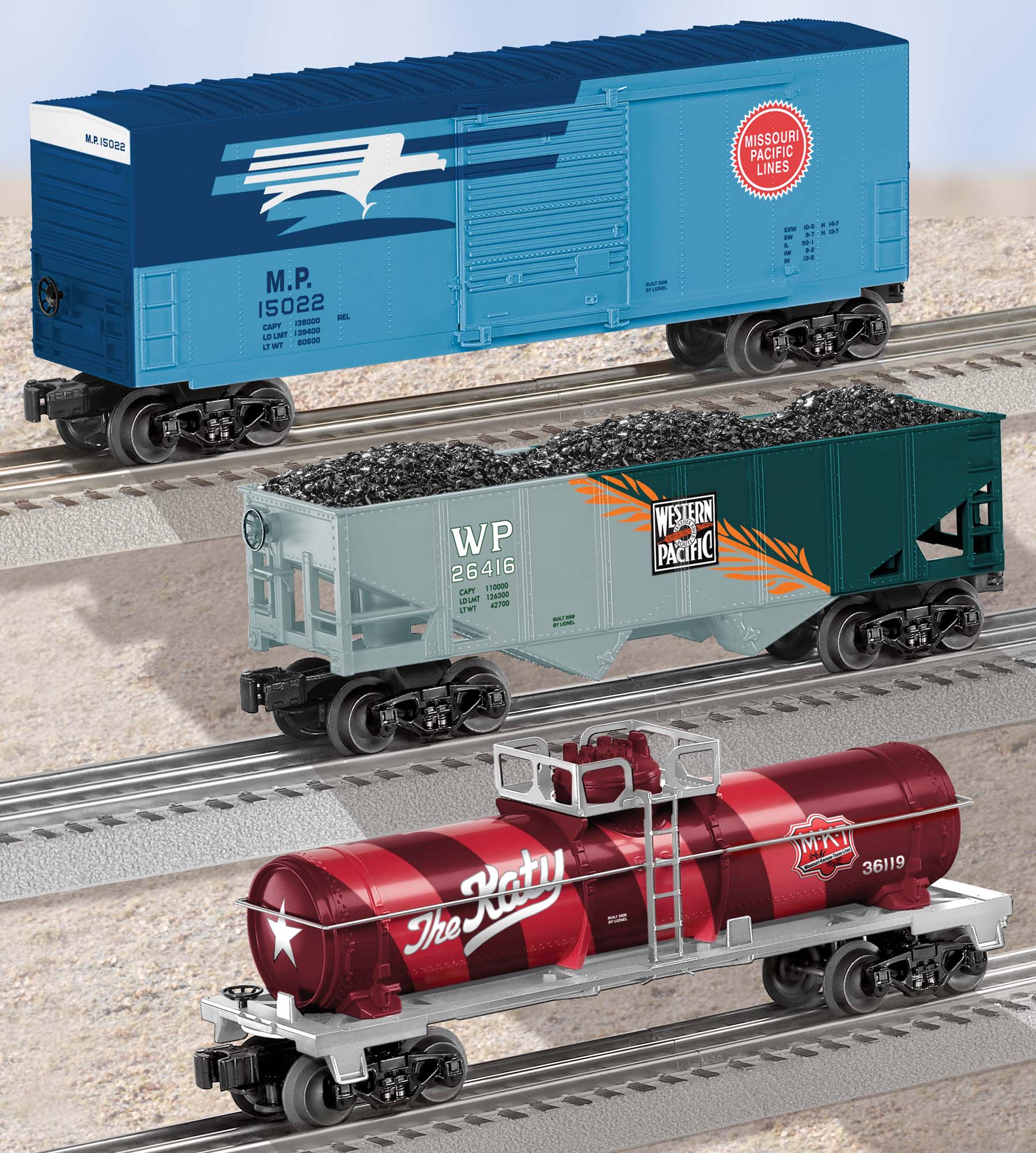Southern Pacific PS-4 FlatCar w/Piggyback Trailers & Truck échelle O Southern Pacific PS-4 FlatCar w/Piggyback Trailers & Truck échelle O