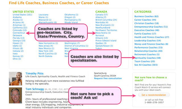 How to find a coach on Noomii