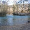 Fast winter river