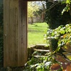 View through hidden door