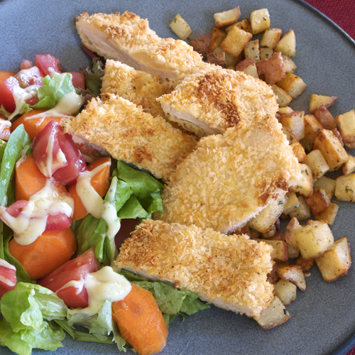 Oven-Baked Chicken Fingers with Honey Mustard Image