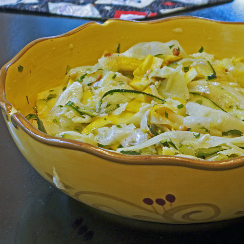 Shaved Zucchini Salad with Parmesan Pine Nuts Image
