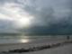Sunset beach, storm is moving in