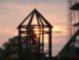 Suwanee City Hall Clock Tower Construction at Sunrise by DeWayne Davis (www.SuwnaeeDwellings.com)
