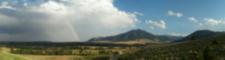 Another beautiful day in Red Lodge.  View from Grizzly Peak Road (Tipi Village subdivision is seen under the rainbow with Mount Maurice in the background and Town Point on the right)