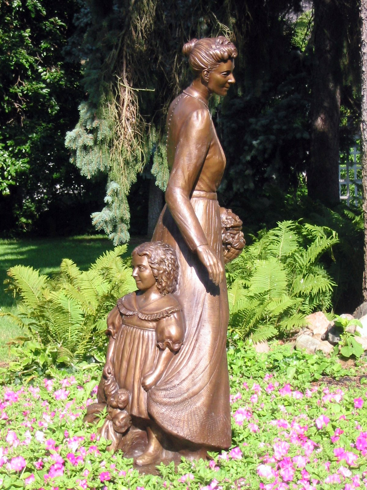 Statue in Garden Behind Governor Warner Mansion