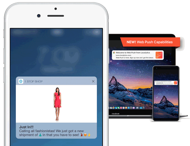 Example mobile app rich push notification using Localytics