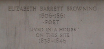 Elizabeth Barrett Browning stone inscription