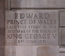 Foundation stone for Royal Commonwealth Society