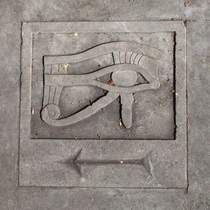 Egyptian eye in pavement