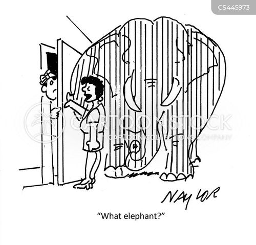 Elephants In The Room Cartoons and Comics funny pictures from CartoonStock