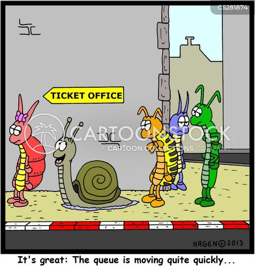 Queues Up Cartoons and Comics funny pictures from CartoonStock