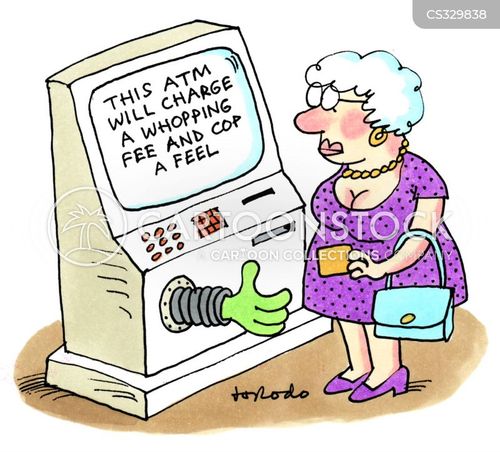 Cash Withdrawals Cartoons and Comics funny pictures from CartoonStock