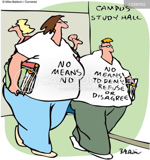 No Means No Cartoons and Comics funny pictures from CartoonStock