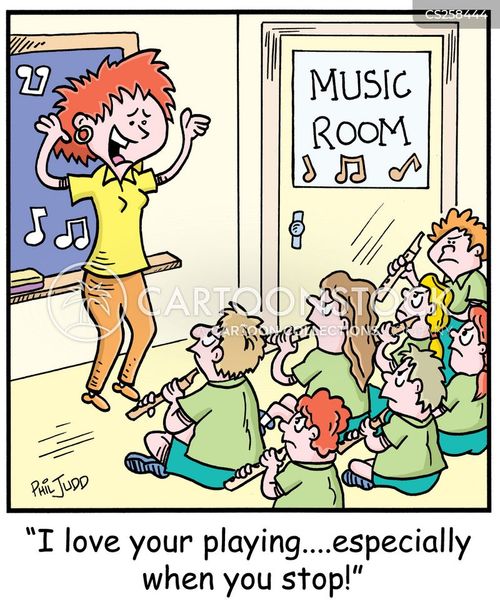 Recorder Lesson Cartoons and Comics funny pictures from CartoonStock