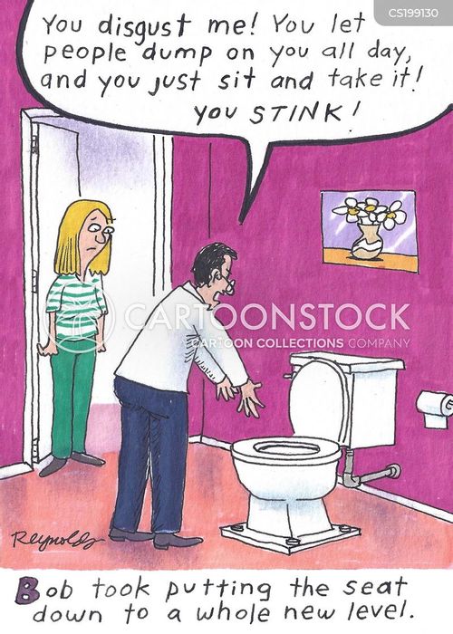 Toilet Seat Cartoons and Comics funny pictures from CartoonStock