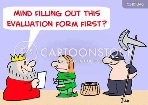 Evaluation Form Cartoons and Comics funny pictures from CartoonStock