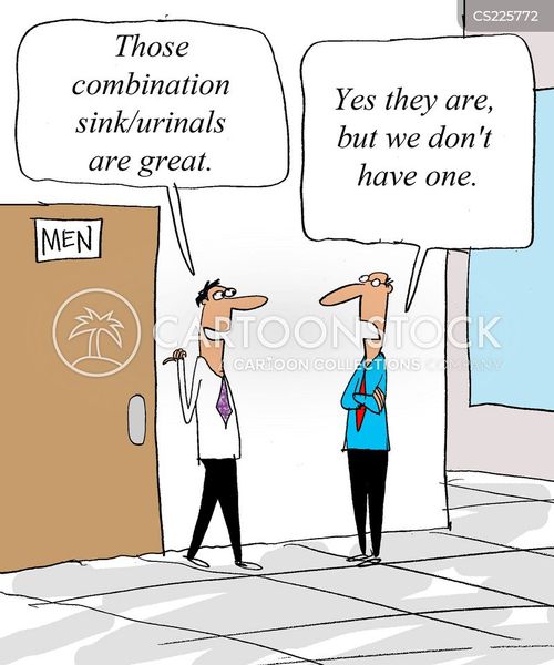 Urinals Cartoons and Comics funny pictures from CartoonStock