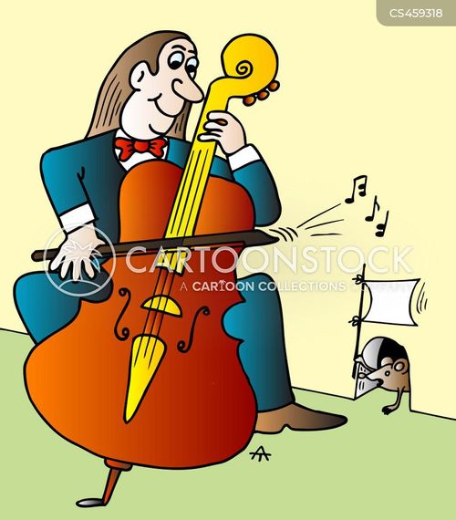 Cello Players Cartoons and Comics funny pictures from CartoonStock