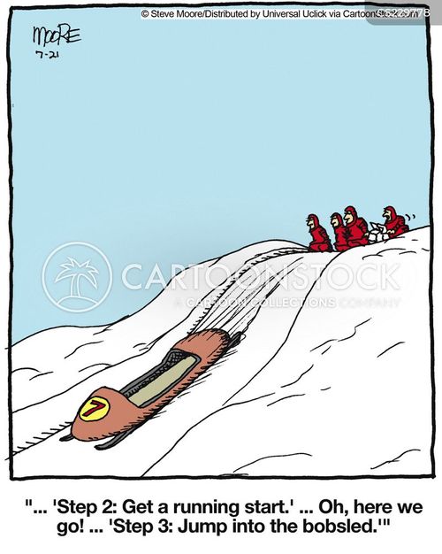 Bobsled Cartoons and Comics funny pictures from CartoonStock
