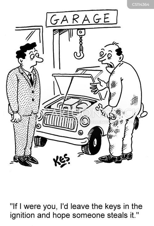 Garage Mechanic Cartoons and Comics funny pictures from CartoonStock