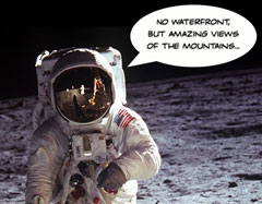 Michael Edlund visits his acre lot of the Sea of Tranquility on the moon.