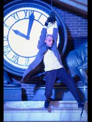 Doc Brown tries to turn the clock forward in Back to the Future.