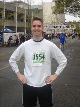 Robert Lockard before the start of the Tacoma City Half-Marathon.