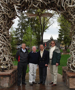 (From left to right) Chris Johnston, Chairman & CEO; Bob Graham, President/Associate Broker; John Brian Losh and Ray Elser, Responsible Broker