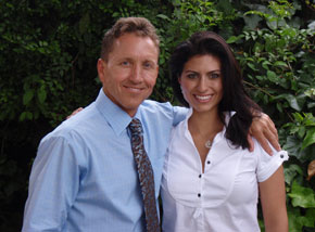 Old partners Ross Clark (L) and Bianca Diaz (R) reunite at Willis Allen Real Estate.