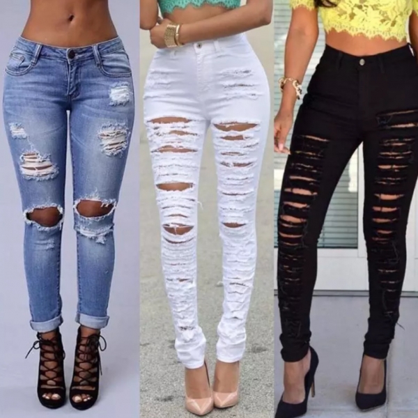 Stylish Ripped Jeans 3 Colors