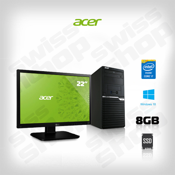 Acer Veriton M4630G Torony + Acer B223W - 22"