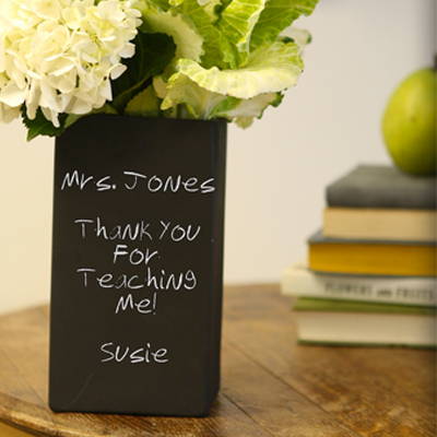 Rectangle Vase, made in Dallas, TX by Chalkboard China. Purchase to support 12 American workers and get 462 Boom™ Points. #MadeInUSA #BackToSchool