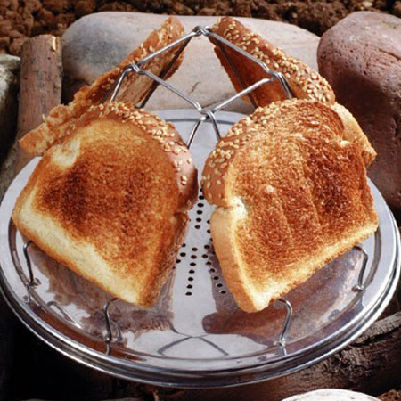 Check out this American-made Pioneer Folding Toaster, manufactured in Chattanooga, TN by Jacob Bromwell. Purchase to enjoy a campfire breakfast and support 30 American workers. Gets you 280 Boom™ Points.