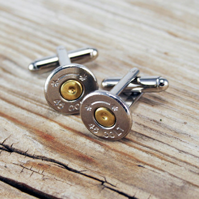 Check out these Bullet Cufflinks made in Choudrant, LA made by Bullet Designs. Purchase to bind your cuffs with bullets and support 5 American workers. Gets you 308 Boom™ Points.